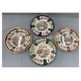 (4) Mason's collector plates, Assiettes de