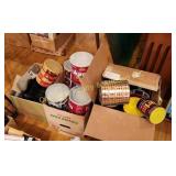 (4) Boxes of Coffee Cans & Tins
