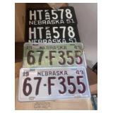 1949 & 1951 License Plates