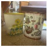 (2) Metal Trash Cans (BS)