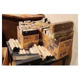 (3) Boxes & Piles of Piano Rolls