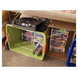 VCR Player & Basket & Box of Movies