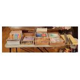 Boxes of Magazines & Misc on Ironing Board