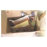 Box of Brooms & Dust Pans (BS)