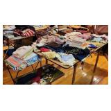 Lots of Vintage Clothing on Table & Trays