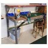 Workbench w/Reloader, Vise & Misc - 62" x 24" x 49