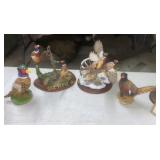 (4) Pheasant Figurines