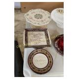 Christmas Cake Plate & Plates