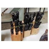 (3) Knife Blocks & Knives