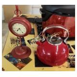 Tea Kettle & Clock