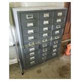 Metal Cabinet & Contents