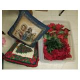 Tub of Christmas & Pillows