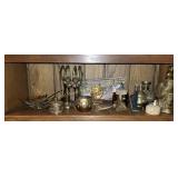 Shelf of Brass Items