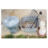 Wash Tub, Trash Can & Waterers
