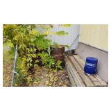 Barrels, Lumber, Garden Hose & Misc.-No Dog House