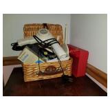 Basket w/Hair Dryer & Miscellaneous (BA)