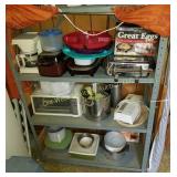 Shelving & Lots of Kitchen Items (P)