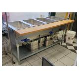 Eagle Steam Table & Pans - 31"W x 63.5" x 33"H