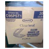 Full Box of Clear Hinged Containers