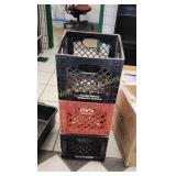 (3) Milk Crates