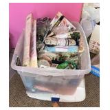 Tub of Craft Items & Fabrics (C)