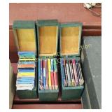 (3) Wood Boxes of Educational Books