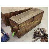 Antique Wood Box - 40" x 13" x 19"