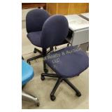 (2) Blue Office Chairs