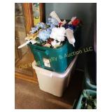 (2) Tubs of Artificial Flowers (G)