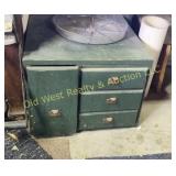 Wood Cabinet & Contents (G)