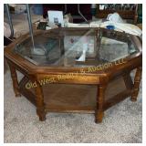 Octagon Coffee Table - Glass Top