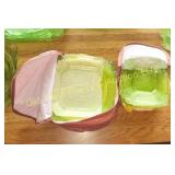 Green Depression Plates