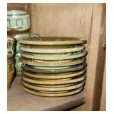 (9) Frankoma Saucers (DR)