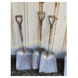 (3) Aluminum Scoop Shovels (WG)