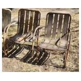 (2) Metal Lawn Chairs