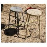 (2) Metal Stools (BG)