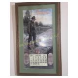 "Peters" 1917 Framed Calendar