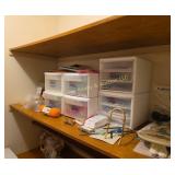 Shelf of Craft Items & Containers (BA)