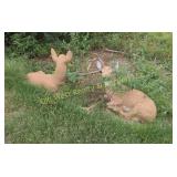 (2) Deer Lawn Ornaments - One Antler Broke