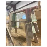 Pair Wood Sawhorses
