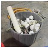 Tub of 3" PVC Fittings