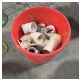 Tub of 4" PVC Fittings