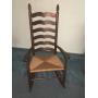 Wooden rocker with cane bottom