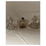 Assorted Perfume Decanters and Assorted Glass Oil