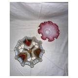 Vintage Fenton Milkglass bowls and Italian Colony