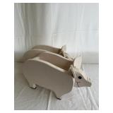 Wooden Pig Decor