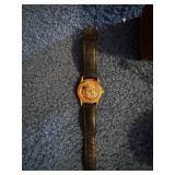 Fossil Watch, Cast Iron Safe Bank, Vintage