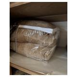 Assorted bedding, blankets, and quilt- 1 shelf