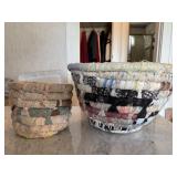 2 Rag Rolled Baskets