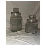 Assorted Clear Glass Canisters with Lids
